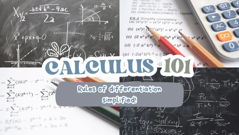 IB Mathematics HL Analysis and Approaches Calculus 101: Rules of ...